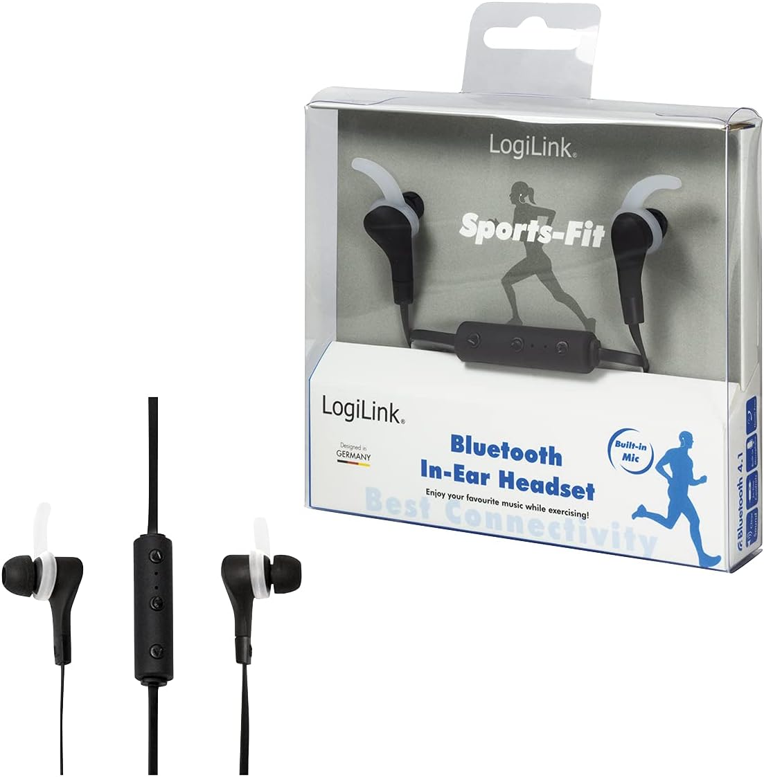 Auricolari Audio Bluetooth 5.0 In Ear con Microfono Nero LOGILINK - immagine 8