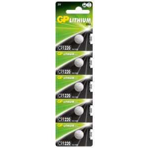 Confezione 5 Batterie Litio a Bottone CR1220 GP BATTERIES