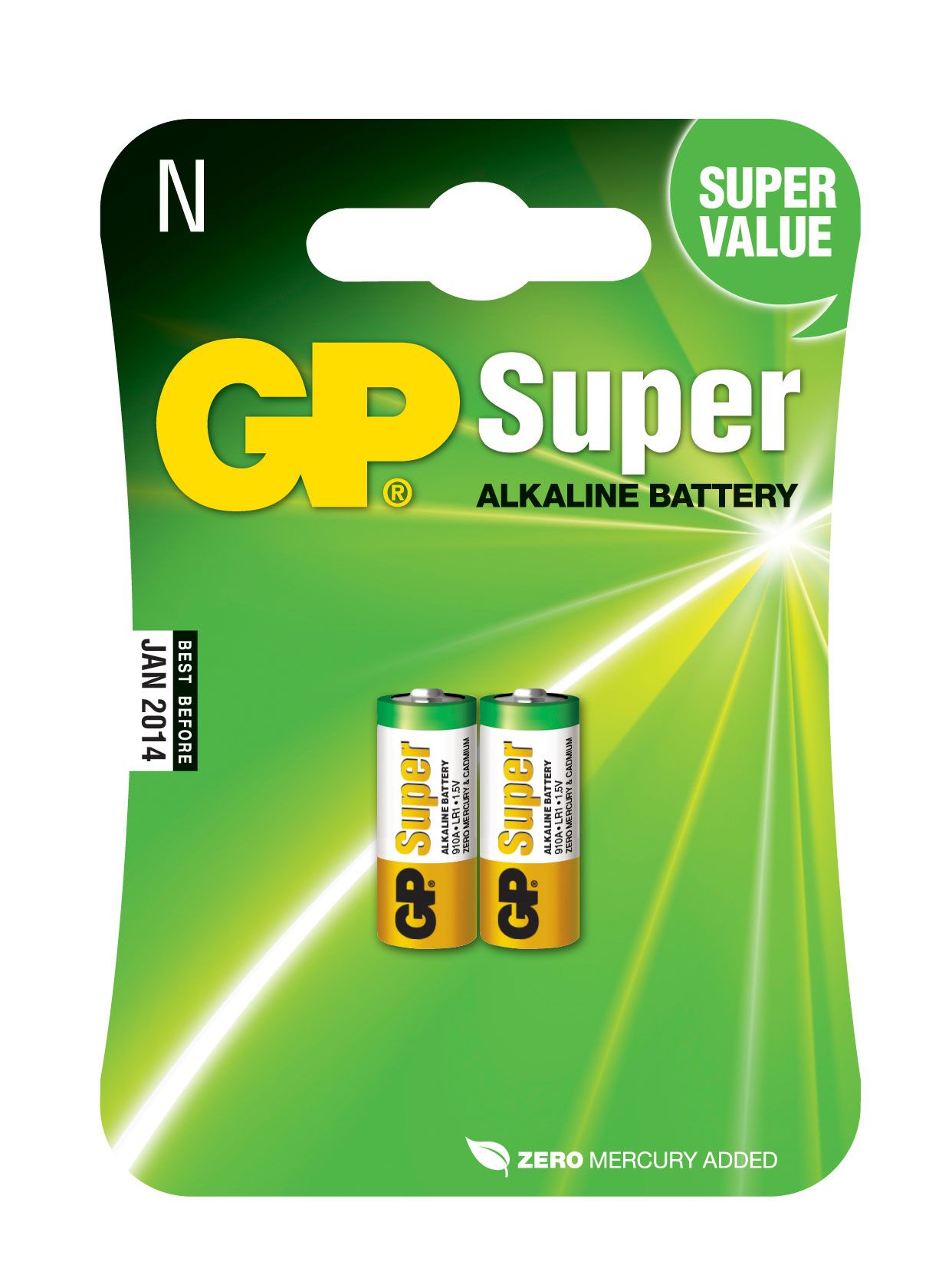 Blister 2 Batterie N/LR1/Lady GP Super GP BATTERIES