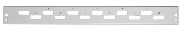 Pannello di distribuzione 12 bussole SC Duplex / LC Quad 1U Grigio OEM