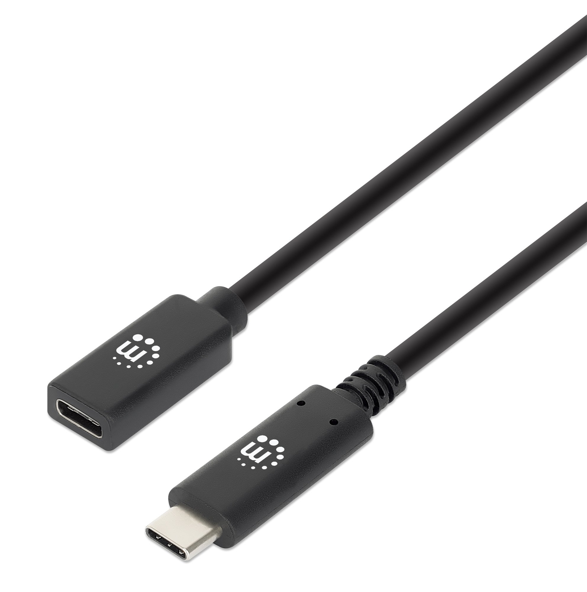 Cavo prolunga USB 3.2 Gen 2 SuperSpeed+ USB-C™ Maschio/Femmina 0,5m Nero MANHATTAN