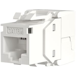 Frutto Keystone Cat.6A UTP Bianco con tappo antipolvere OEM