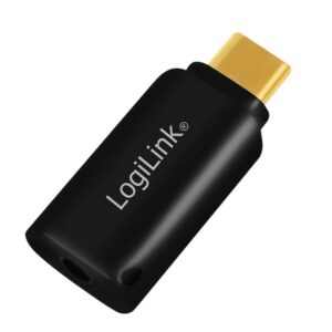 Adattatore Convertitore Audio Portatile da USB-C&trade; a 3,5 mm Nero LOGILINK