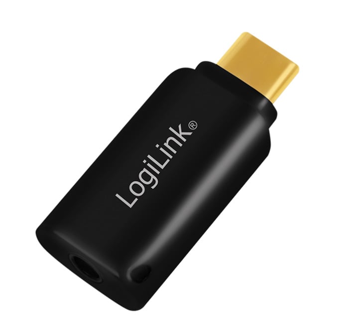 Adattatore Convertitore Audio Portatile da USB-C™ a 3,5 mm Nero LOGILINK