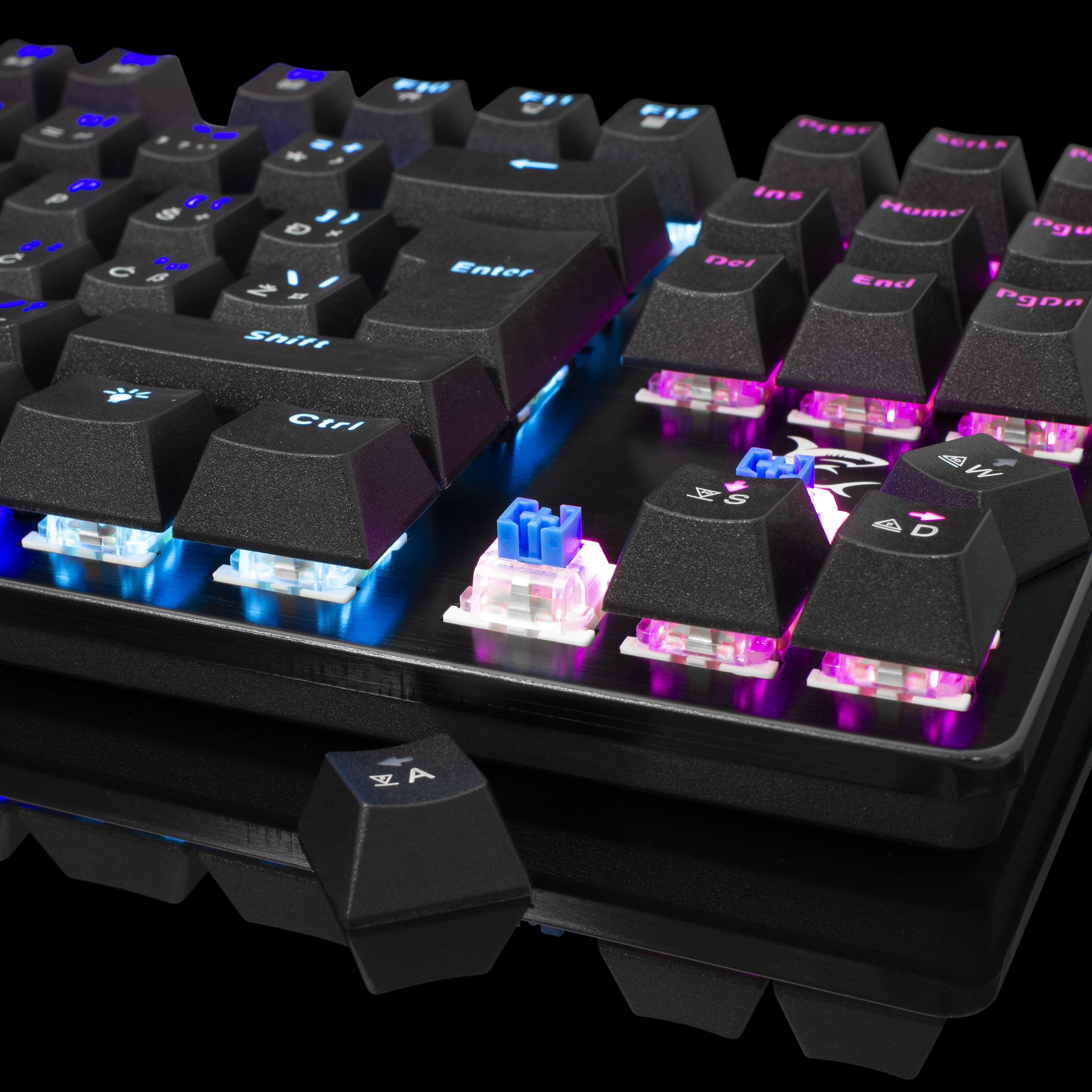 Tastiera Gaming Meccanica in Metallo RGB LED GK-1925 WHITE SHARK - immagine 5