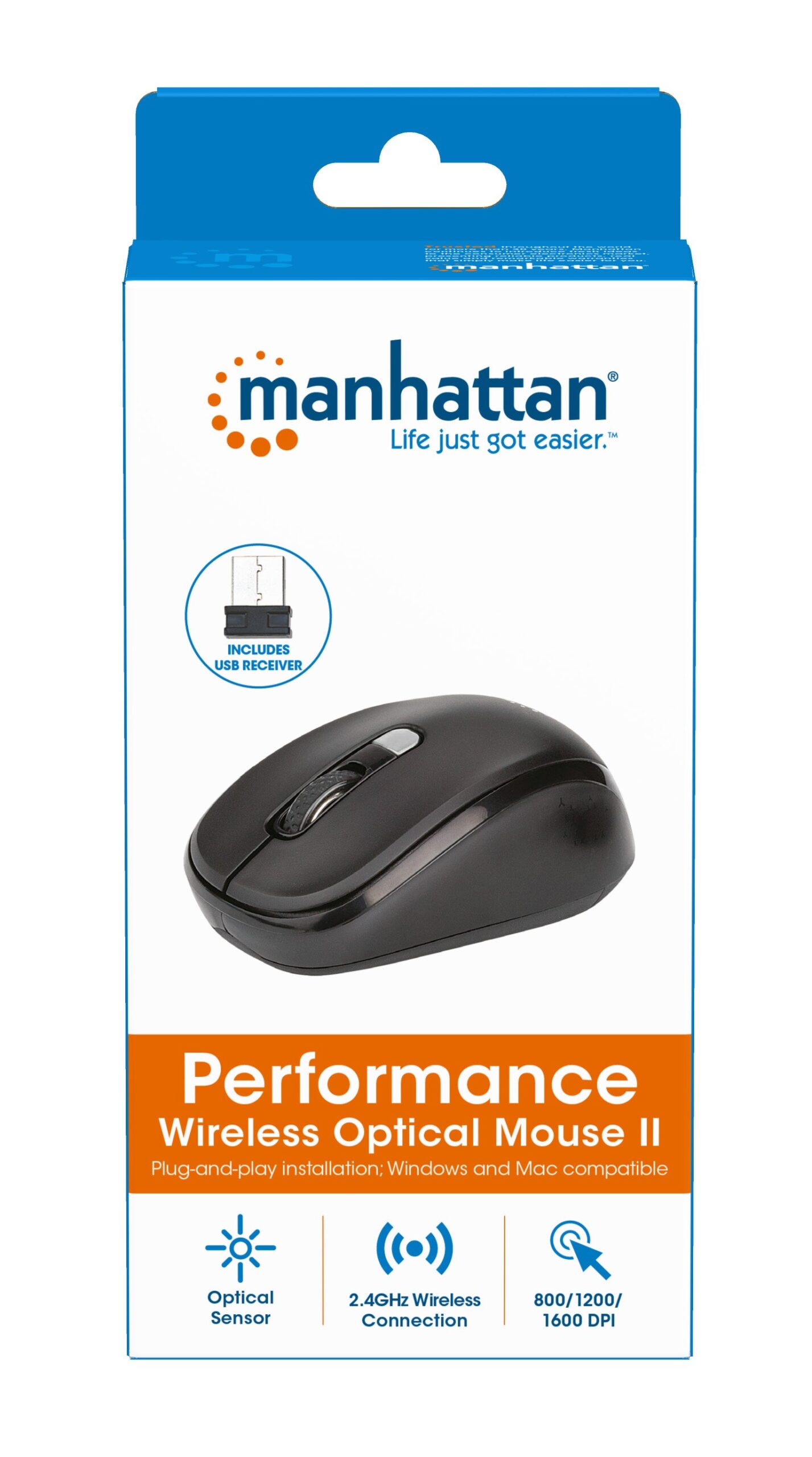 Mouse Ottico Wireless Performance II Nero MANHATTAN - immagine 9