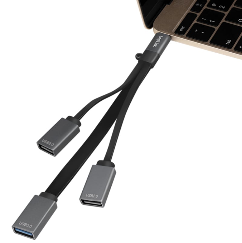 Hub Flessibile USB-C™ SuperSpeed 3 Porte USB3.0 A Femmina Nero LOGILINK - immagine 5