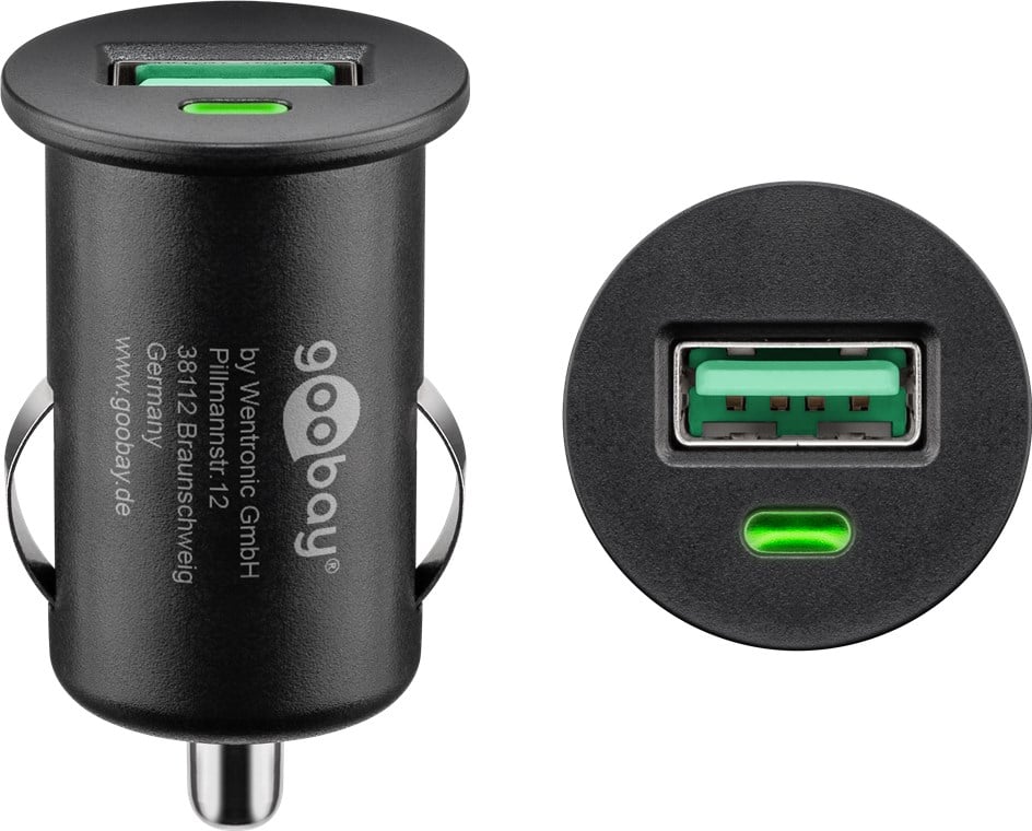 Caricatore USB da auto Quick Charge 3.0 2.4A 18Watt GOOBAY - immagine 4