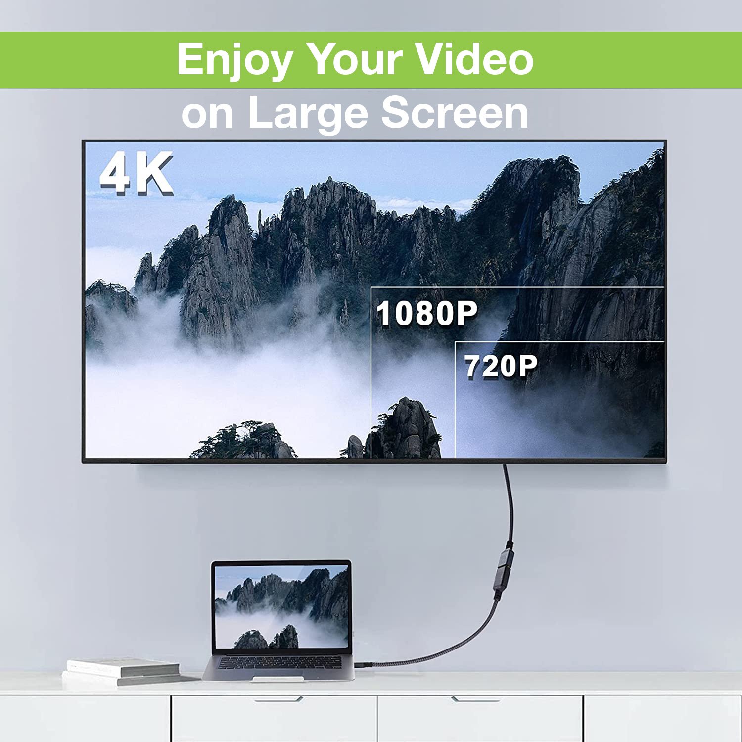 Cavo Prolunga HDMI High Speed con Ethernet 4K 60Hz M/F 1,0 m TECHLY - immagine 5