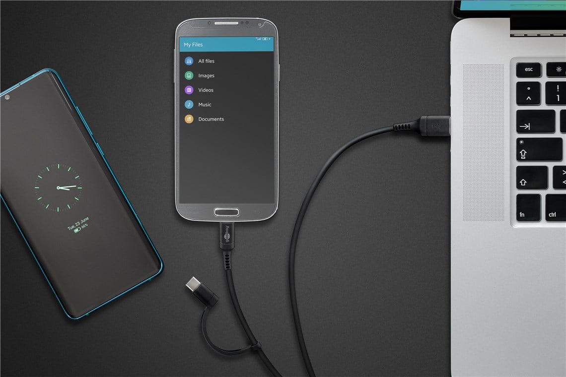Cavo USB A / Micro B con Adattatore USB-C GOOBAY - immagine 4