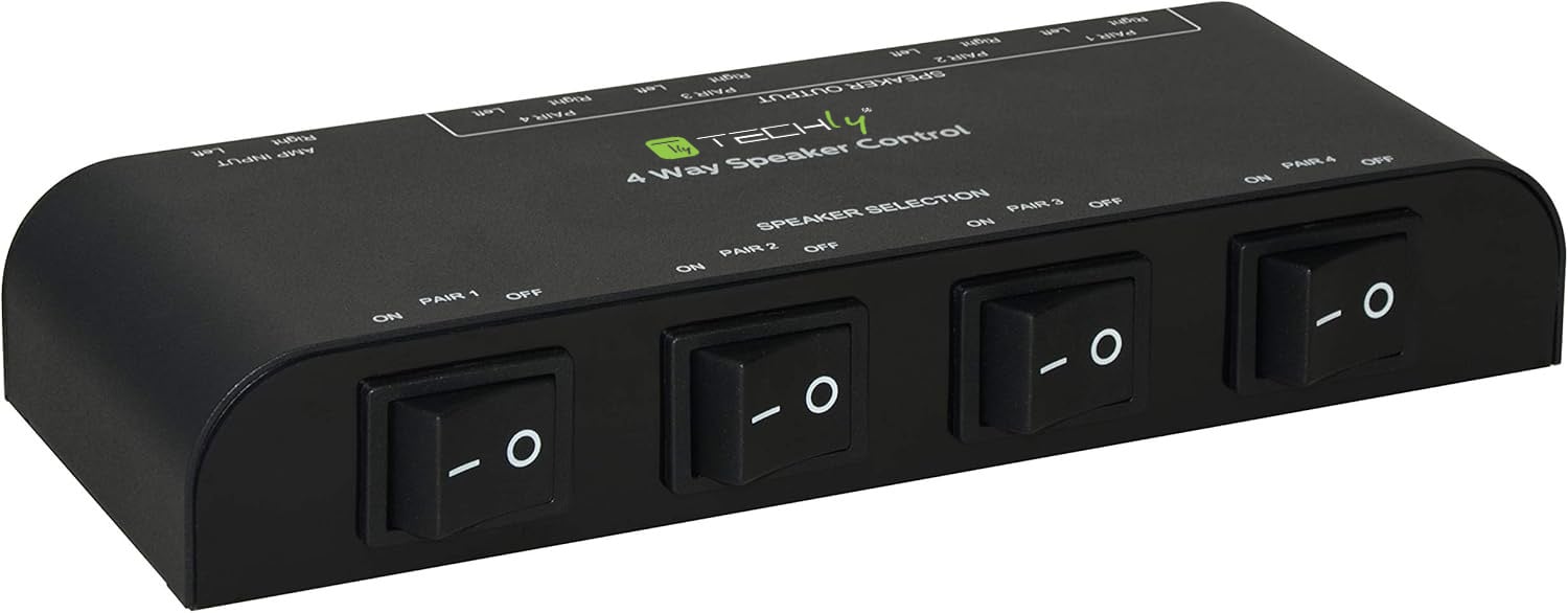 Commutatore Audio per Casse Acustiche 4 vie con Terminali a Pressione TECHLY - immagine 4