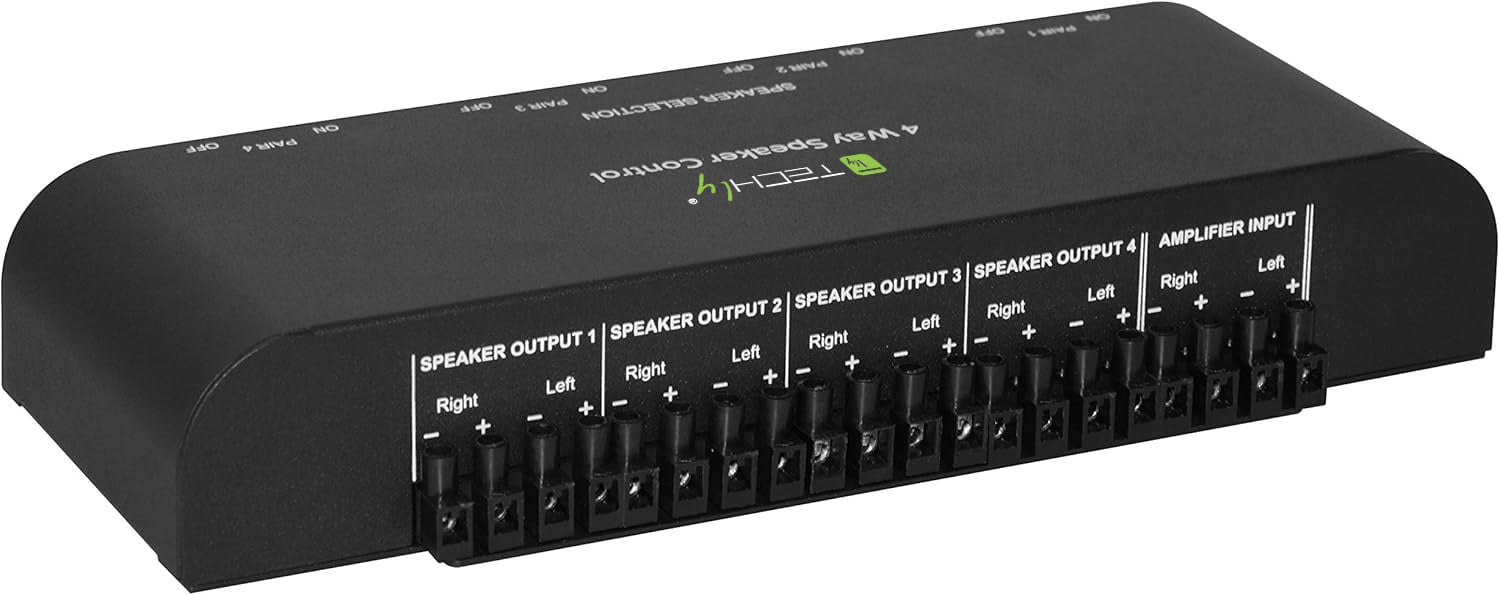 Commutatore audio per casse acustiche 4 vie con Terminali a vite TECHLY - immagine 4