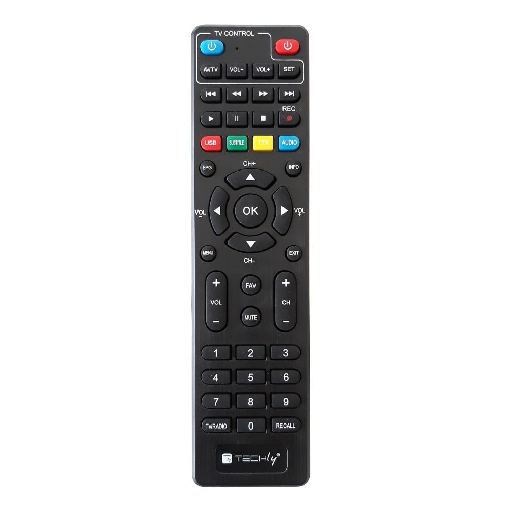 Decoder Ricevitore Digitale Terrestre DVB-T/T2 H.265 HEVC 10bit con Display e Telecomando Universale 2 in 1 TECHLY - immagine 5