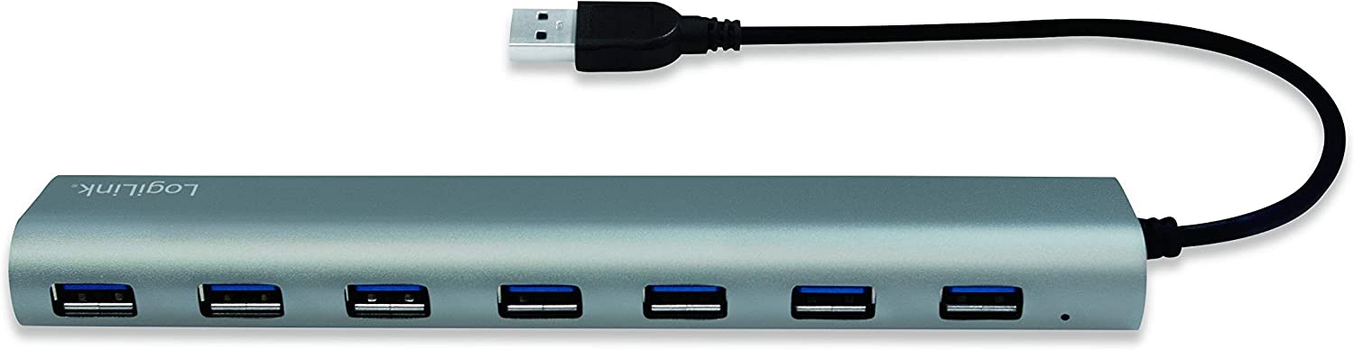 Hub USB 3.0 SuperSpeed 7 porte Alluminio Silver LOGILINK - immagine 5