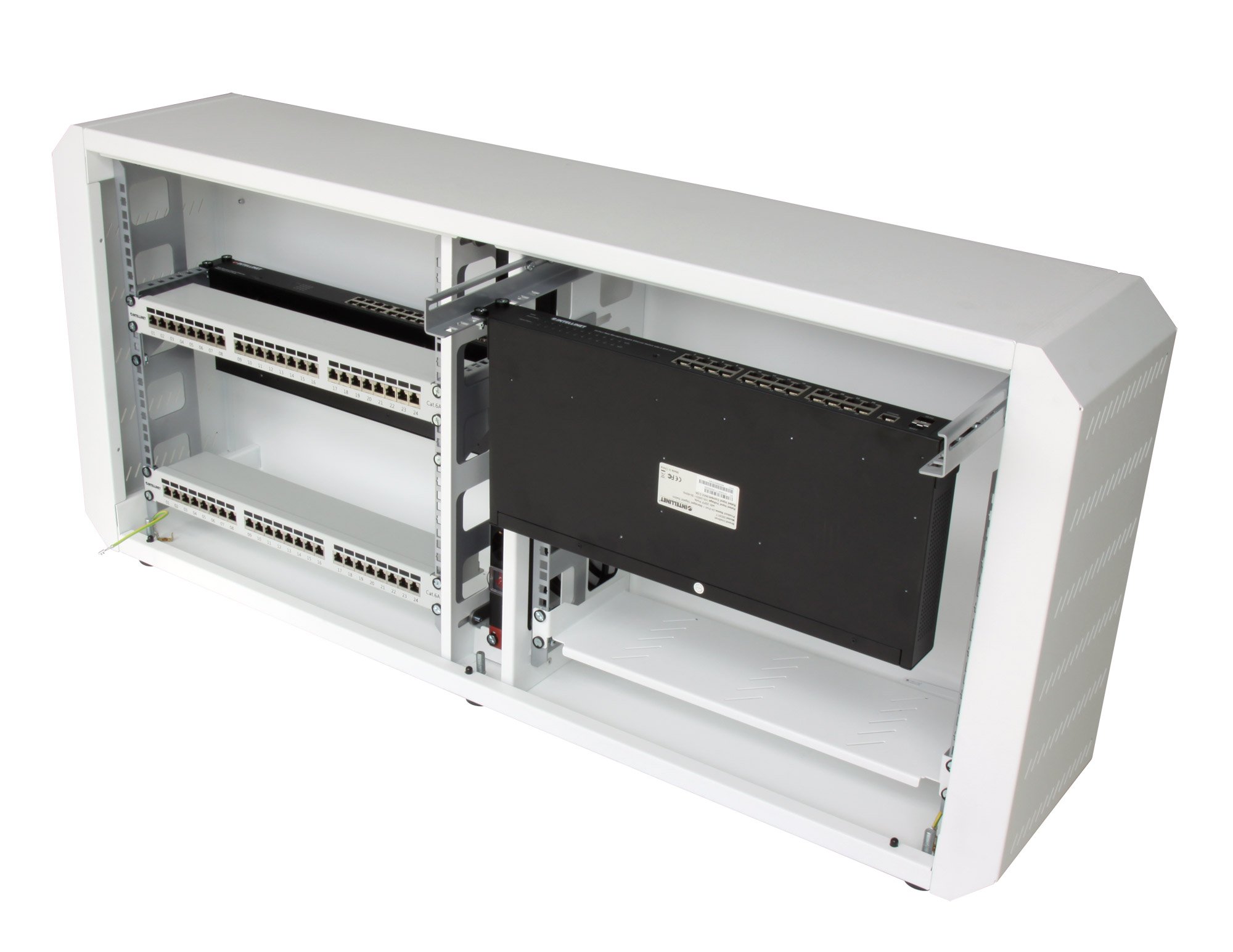 Armadio rack 19'' Ghost con porta cieca Bianco TECHLY PROFESSIONAL - immagine 5