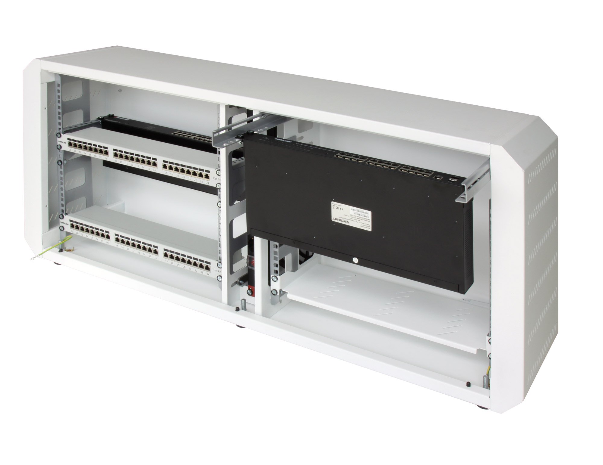 Armadio rack 19'' Ghost con porta grigliata Bianco TECHLY PROFESSIONAL - immagine 4