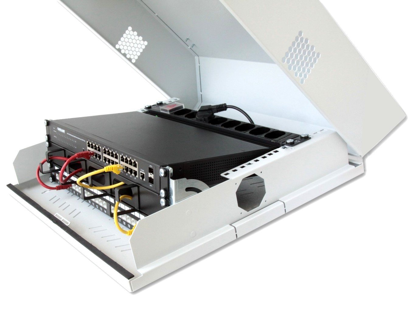 Armadio a muro 19'' Flat 9 Unità Bianco RAL9016 TECHLY PROFESSIONAL - immagine 5