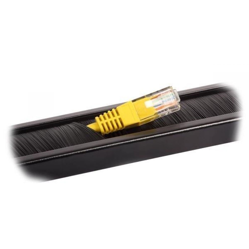 Pannello Passacavi 1U Forato con Spazzola Nero TECHLY PROFESSIONAL - immagine 5