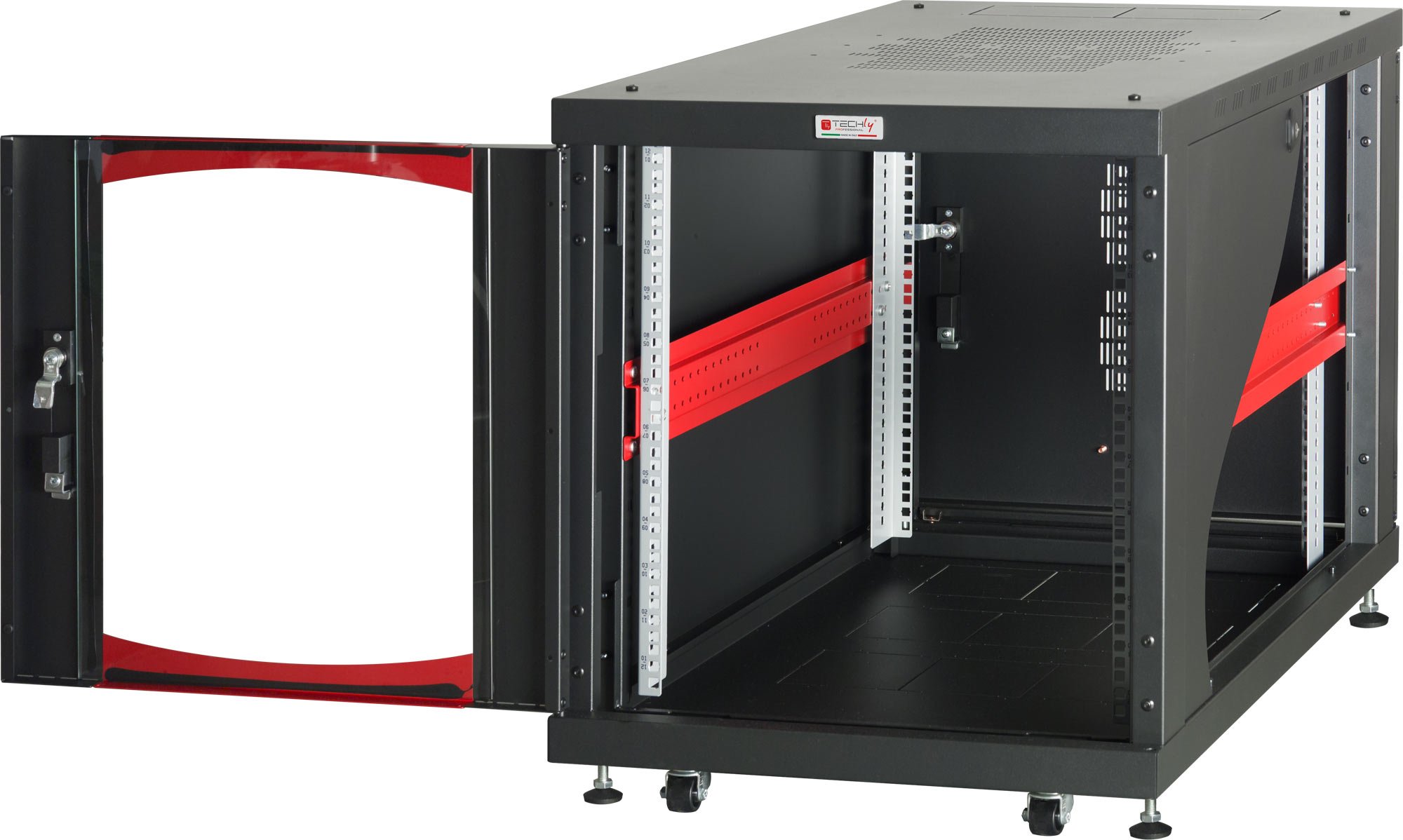 Armadio Server Rack 19'' 600x1000 12 Unità Nero da sotto-scrivania TECHLY PROFESSIONAL - immagine 5
