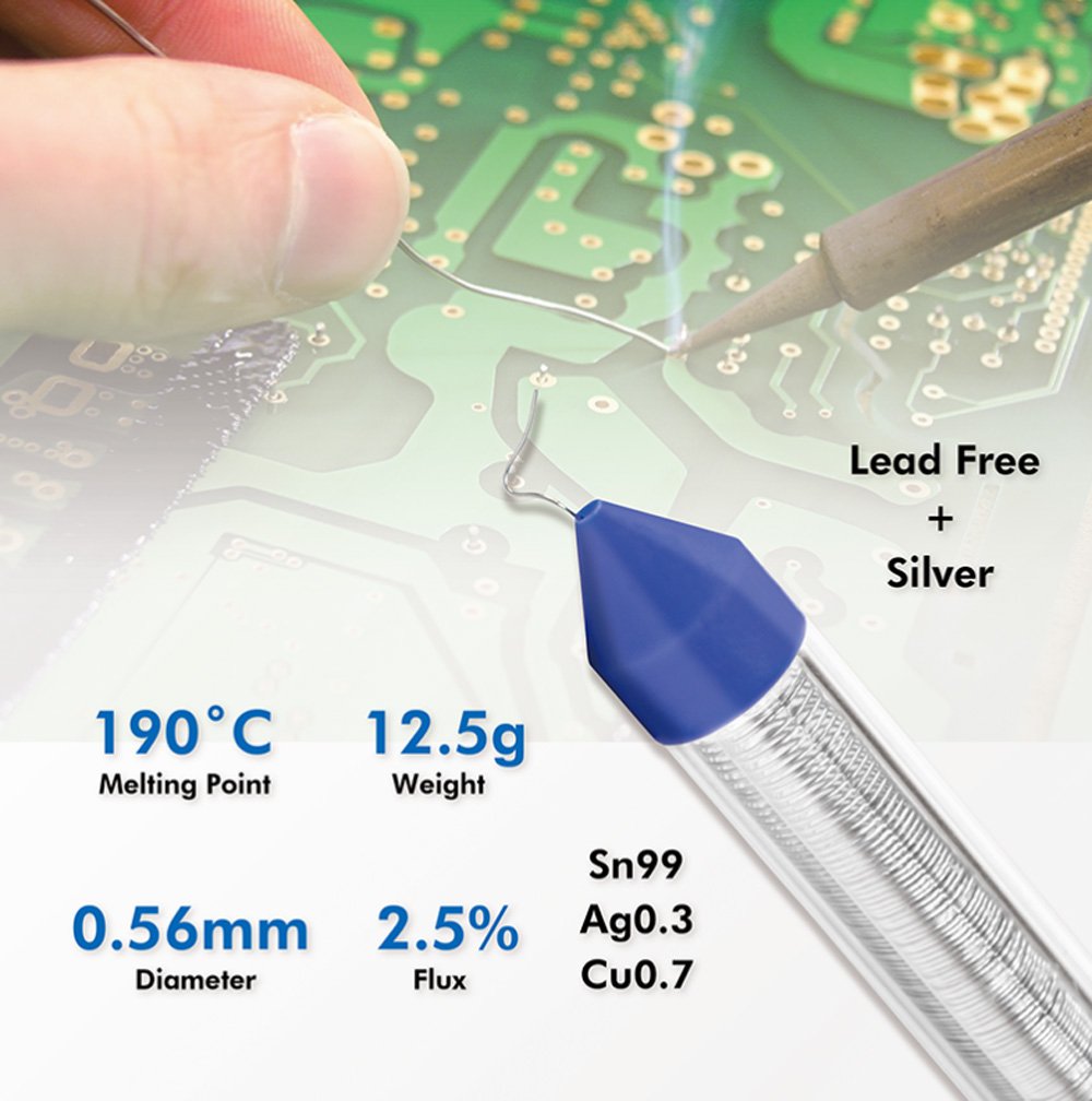 Stagno in Dispenser ø 0,56 mm Senza Piombo Con Argento Rame 0,7% 12,5g LOGILINK - immagine 4