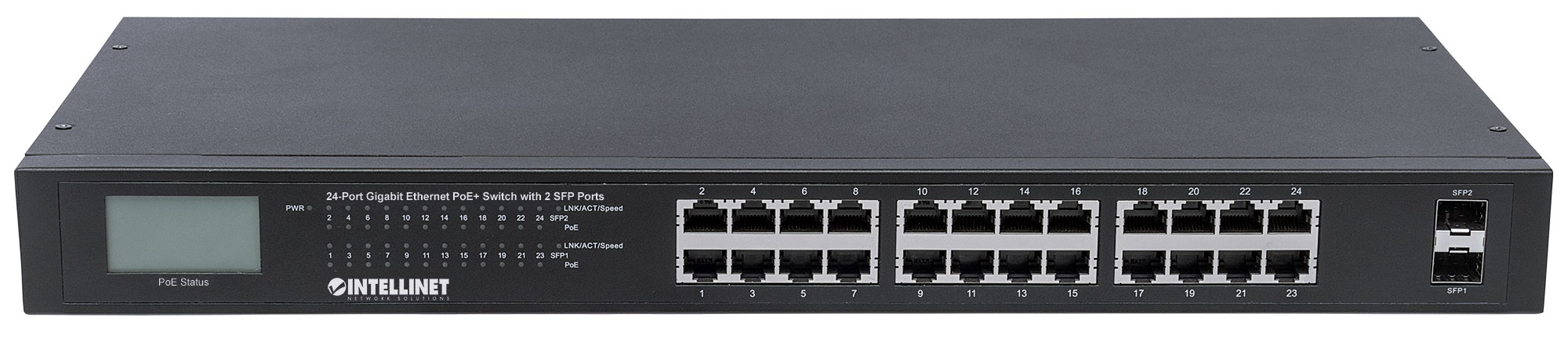 Gigabit Ethernet Switch 24 porte POE+ con 2 porte SFP INTELLINET - immagine 5