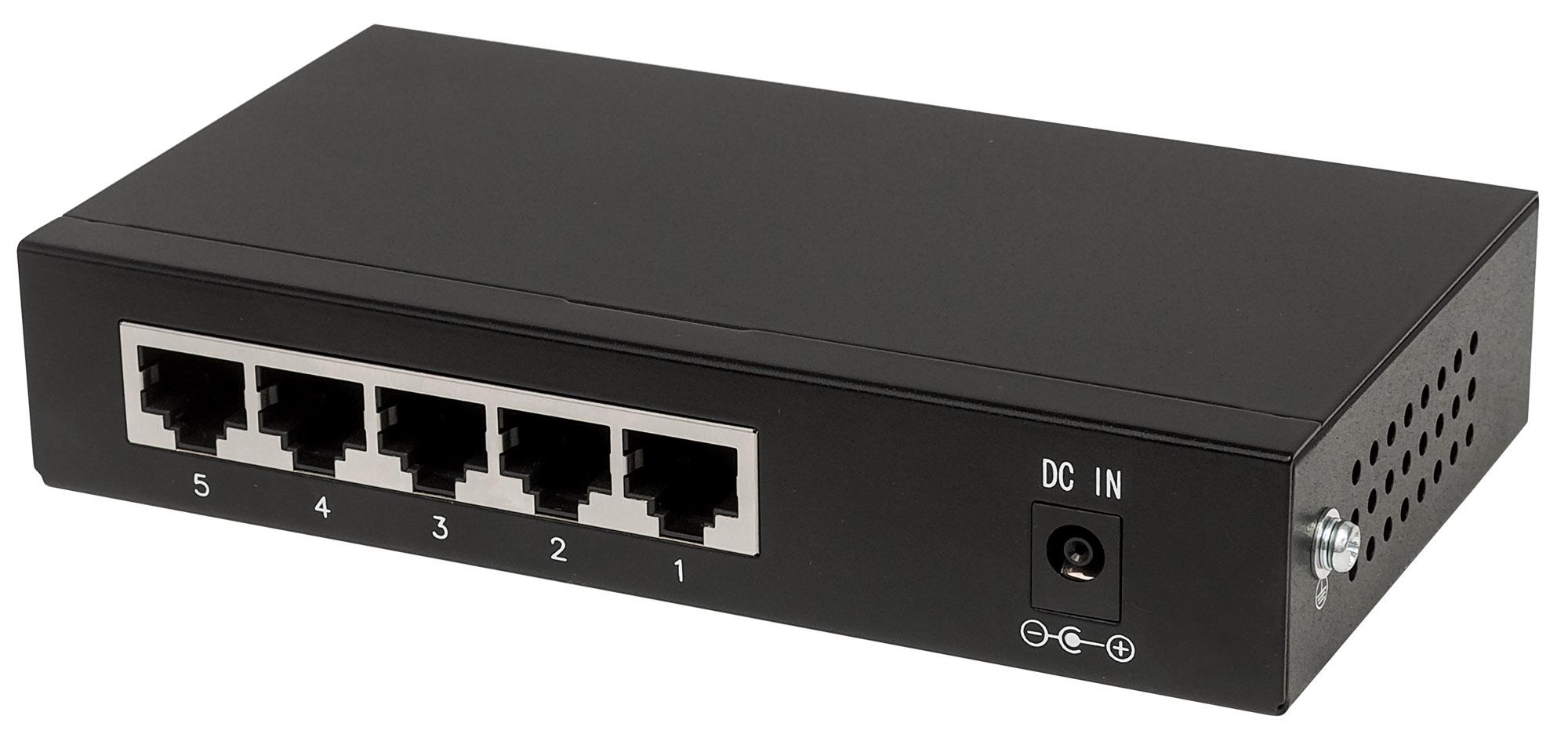 Switch PoE+ 5 porte Gigabit Ethernet INTELLINET - immagine 5
