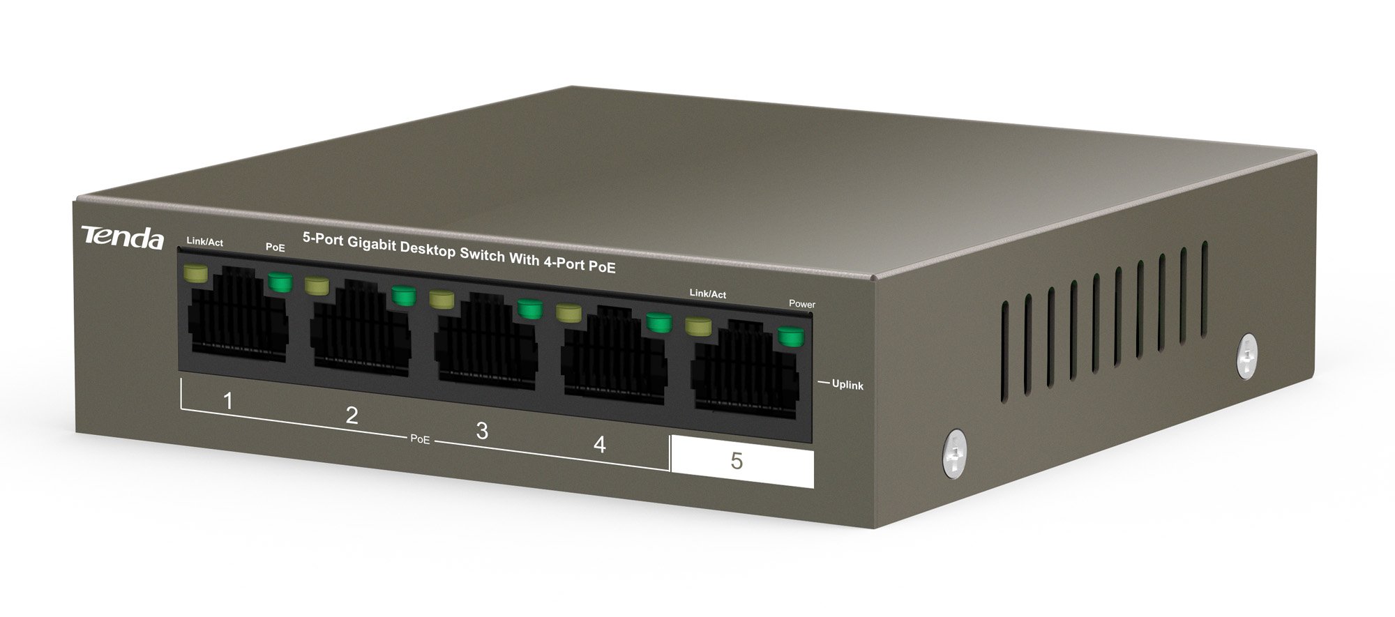 Switch Desktop 5 Porte 10/100/1000 con 4 Porte PoE TEG1105P TENDA - immagine 5
