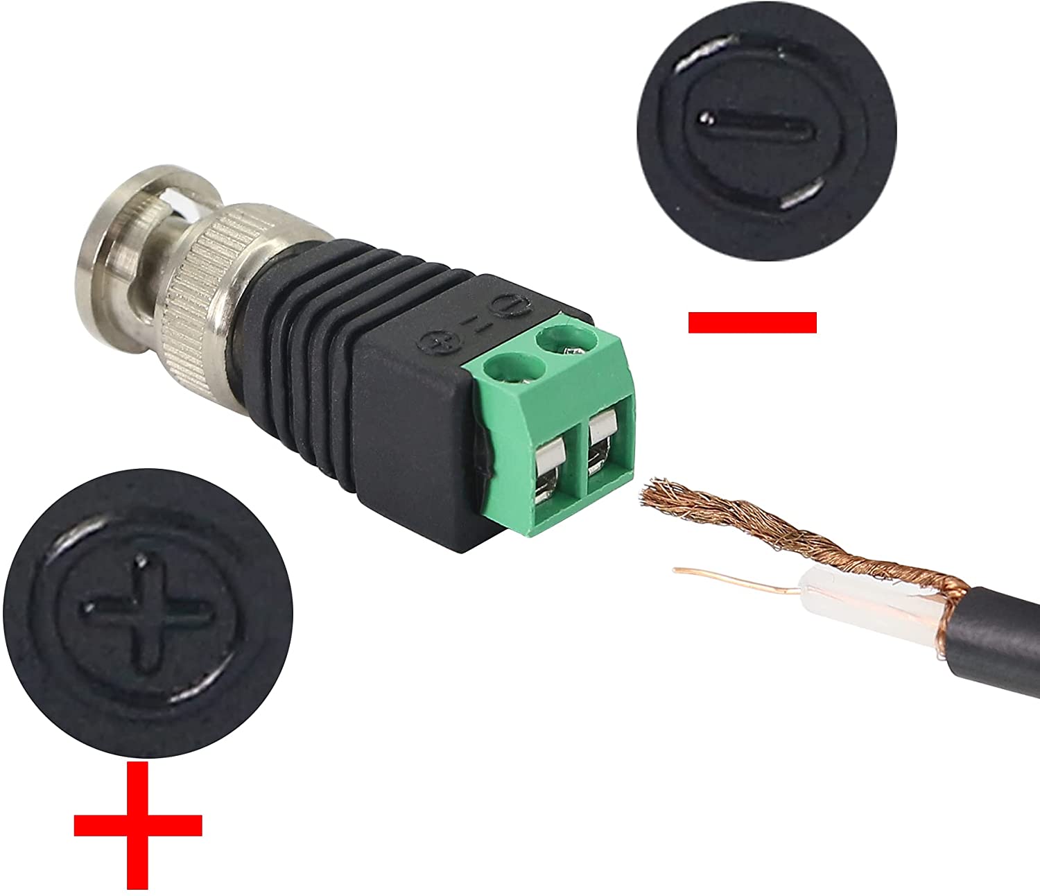 Adattatore Connettore Terminal Block 2-pin a BNC Maschio TECHLY - immagine 4