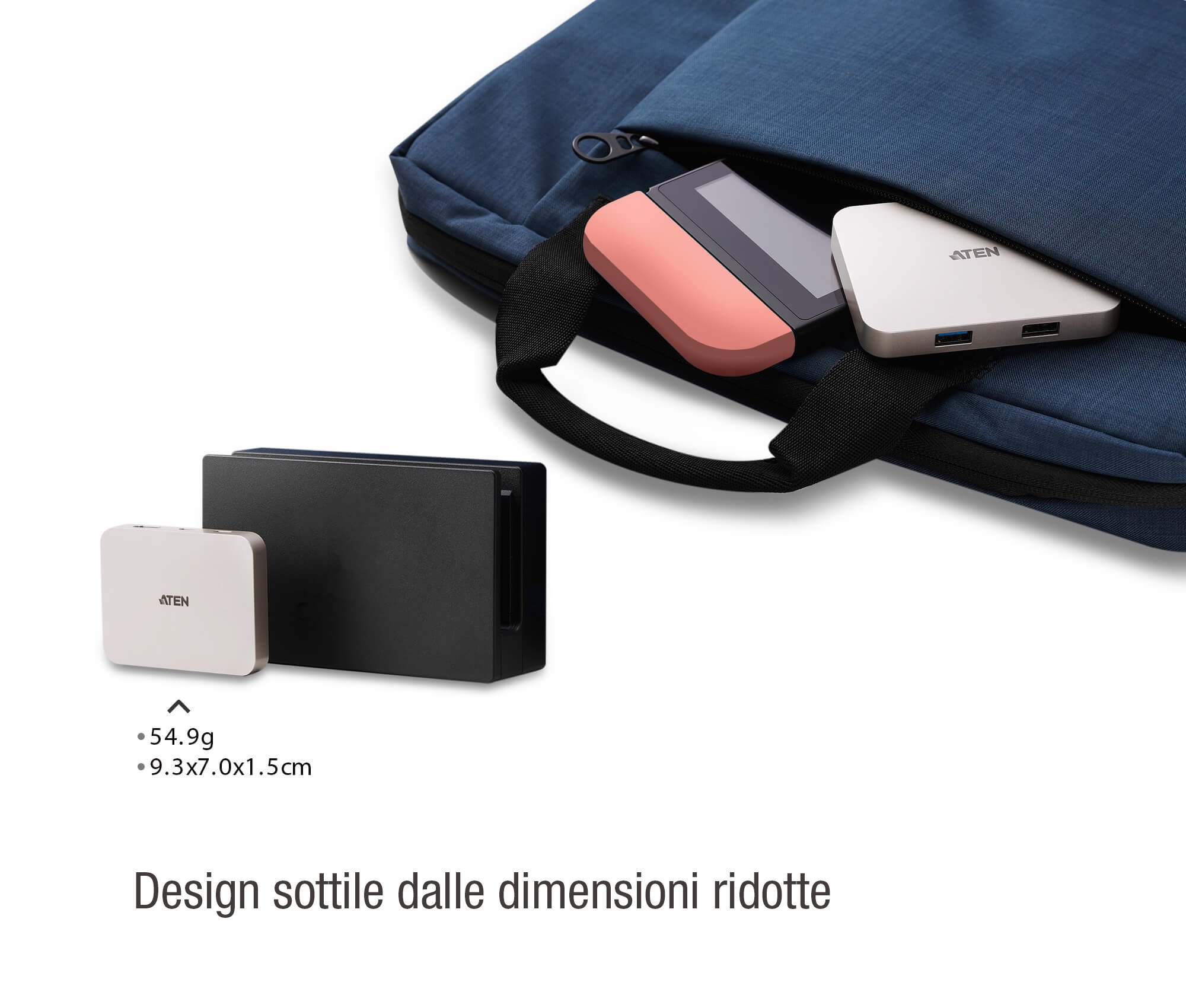 Mini dock ultra USB-C 4K con pass-through dell'alimentazione, UH3235 ATEN - immagine 5