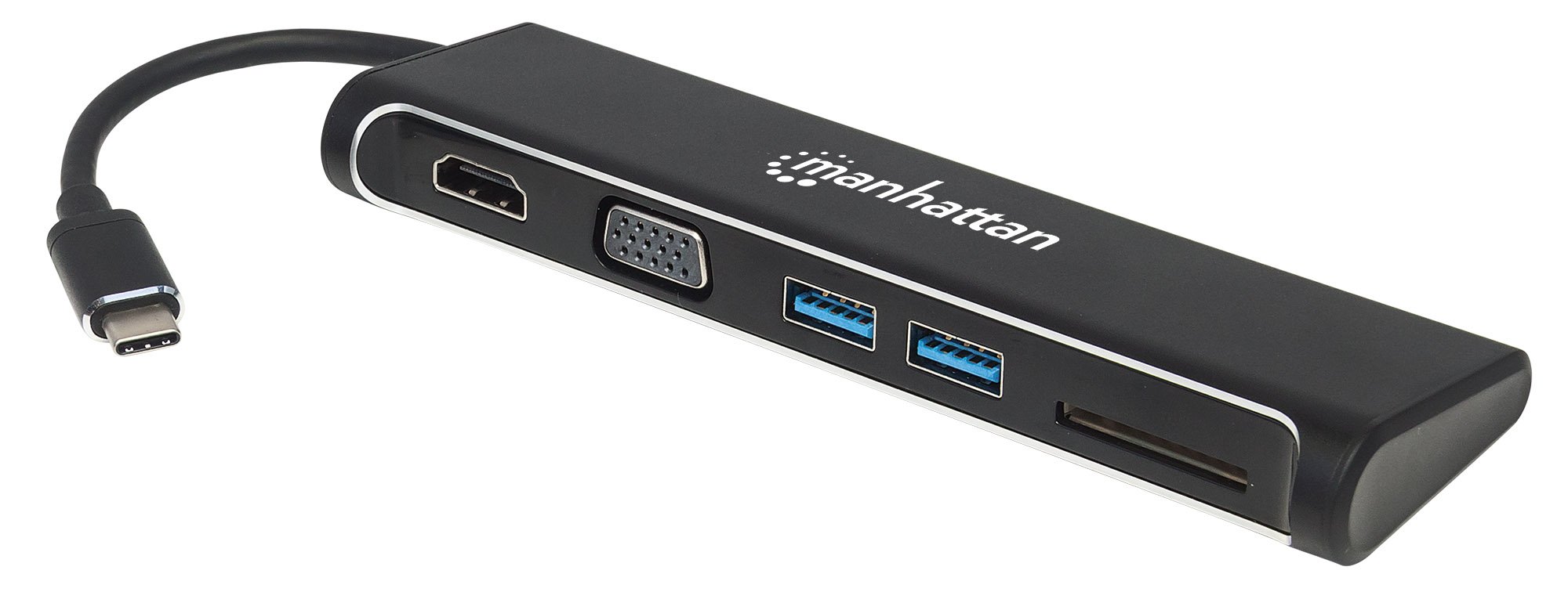 Convertitore USB-C™ a HDMI / VGA Docking Station 4-in-1 MANHATTAN - immagine 5