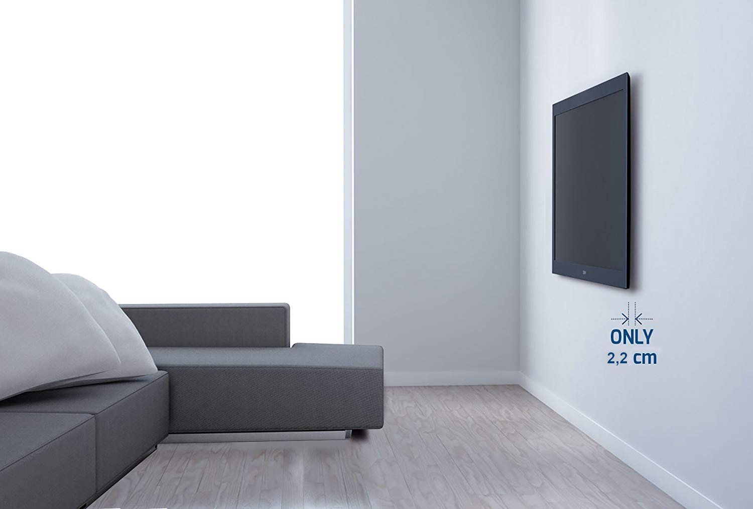 Staffa a Muro Slim per OLED TV 32-65'' Nero TECHLY - immagine 4