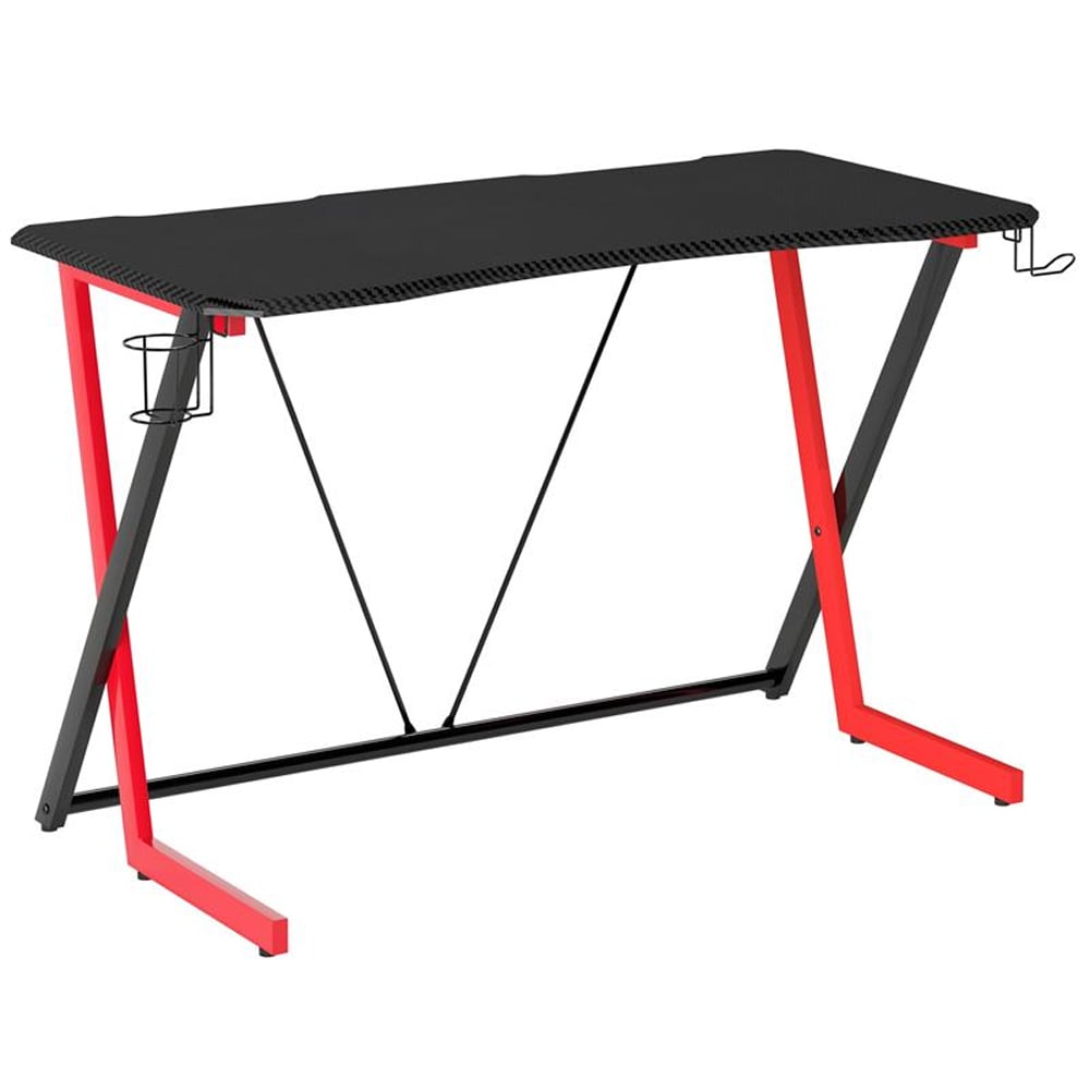 Scrivania Gaming Ergonomica Tavolo Gioco con Porta Bicchiere e Cuffie TECHLY - immagine 5