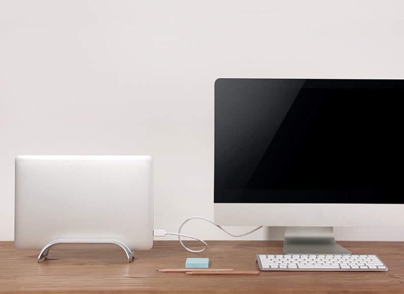 Supporto Notebook Verticale per MacBook 11''-15'' in Alluminio con 3 inserti di regolazione intercambiabili LOGILINK - immagine 4