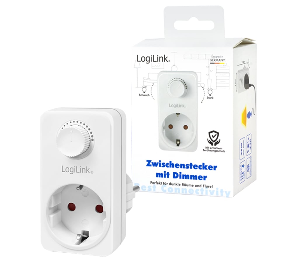 Adattatore Presa con Dimmer 1x CEE 7/3 IP20 LOGILINK - immagine 6