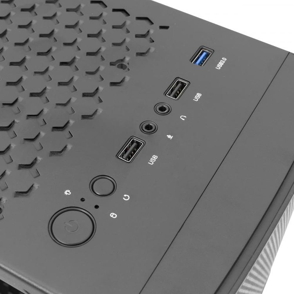 Case PC Chassis ATX Mid Tower con Ventola Nero WHITE SHARK - immagine 5