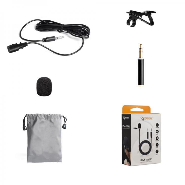 Microfono Lavalier Condensatore Omnidirezionale 3.5mm Adattatore PC SBOX - immagine 5