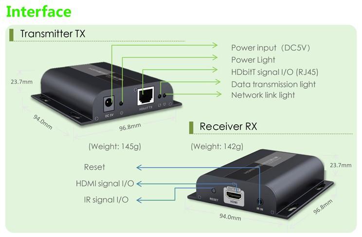 Ricevitore Aggiuntivo Extender HDMI IR su Cavo Cat.6 120m TECHLY - immagine 5