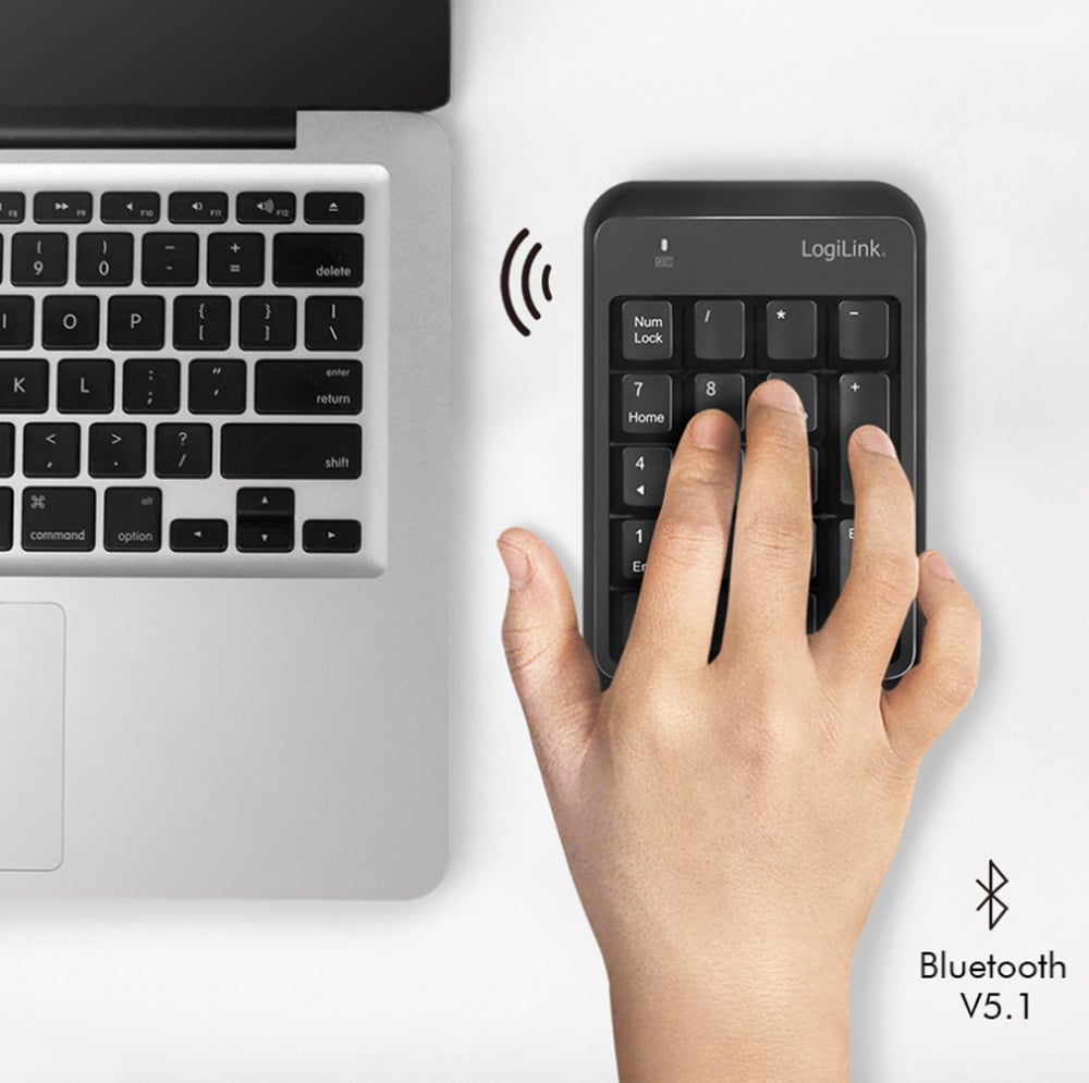 Tastierino Numerico Bluetooth V5.1 Nero LOGILINK - immagine 4