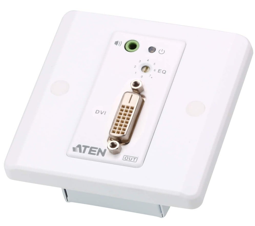 Estensore DVI/Audio Cat5 con piastra a parete 1920x1200 a 40m, VE607 ATEN - immagine 5
