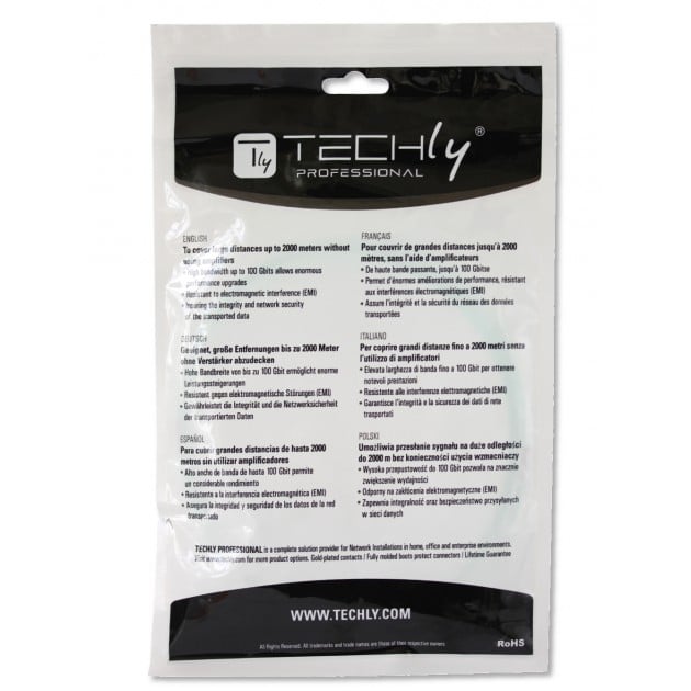 Cavo Fibra Ottica Monomodale Uniboot HD OS2 LC/LC 9/125 1 m TECHLY PROFESSIONAL - immagine 5