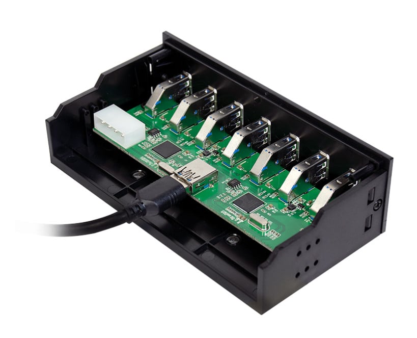 Hub USB Interno 5,25'' 7 porte USB 3.0 con Ricarica Veloce LOGILINK - immagine 5