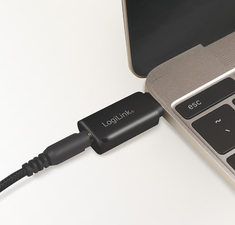 Adattatore Convertitore Audio Portatile da USB-C™ a 3,5 mm Nero LOGILINK - immagine 4