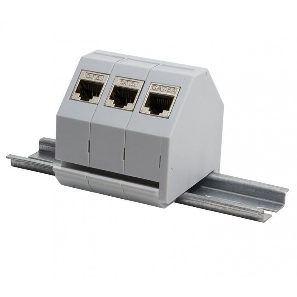 Adattatore keystone RJ45 per Barra DIN espandibile in Plastica con messa a terra TECHLY PROFESSIONAL - immagine 5