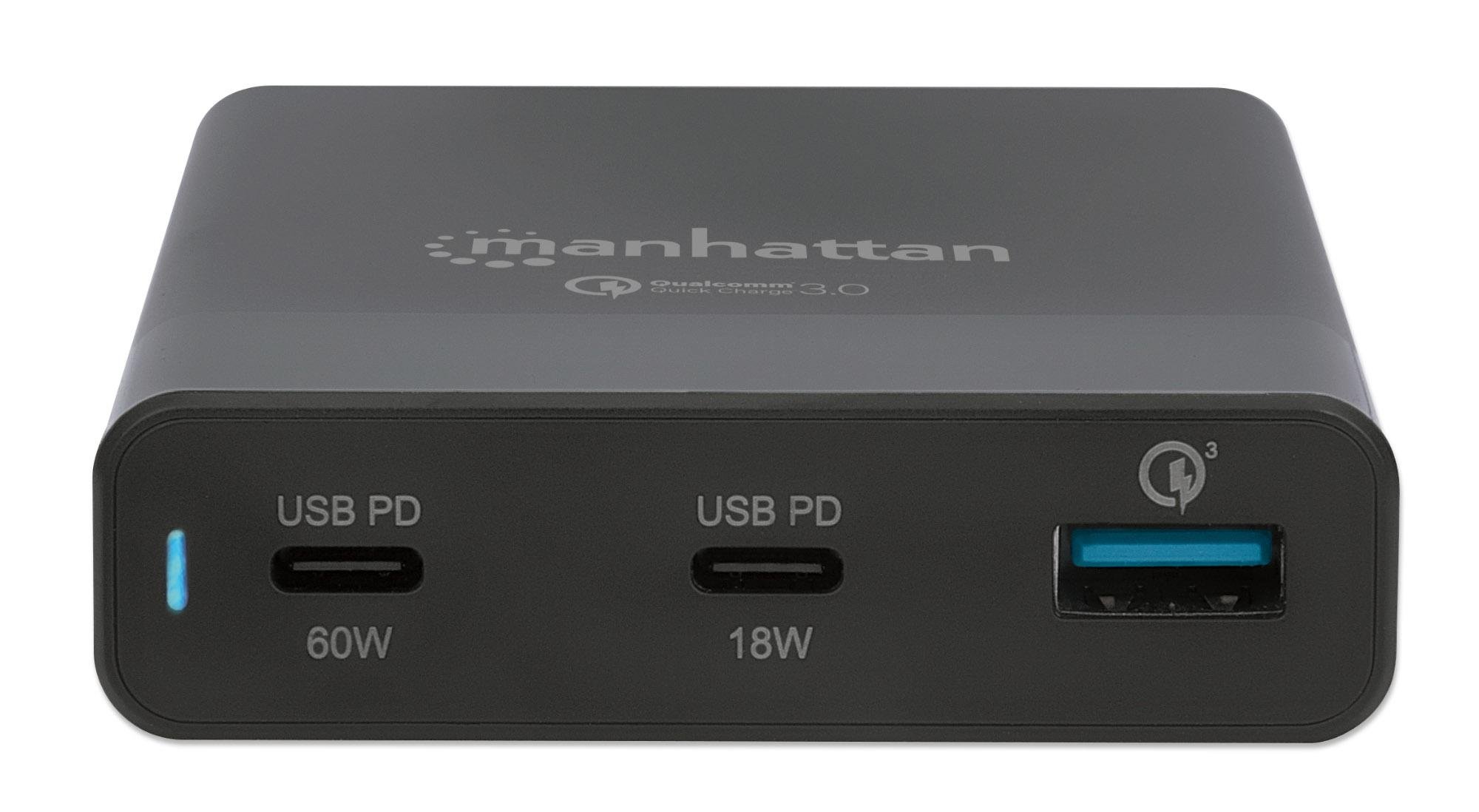 Stazione di ricarica USB-C™ PD 65W Nero MANHATTAN - immagine 4