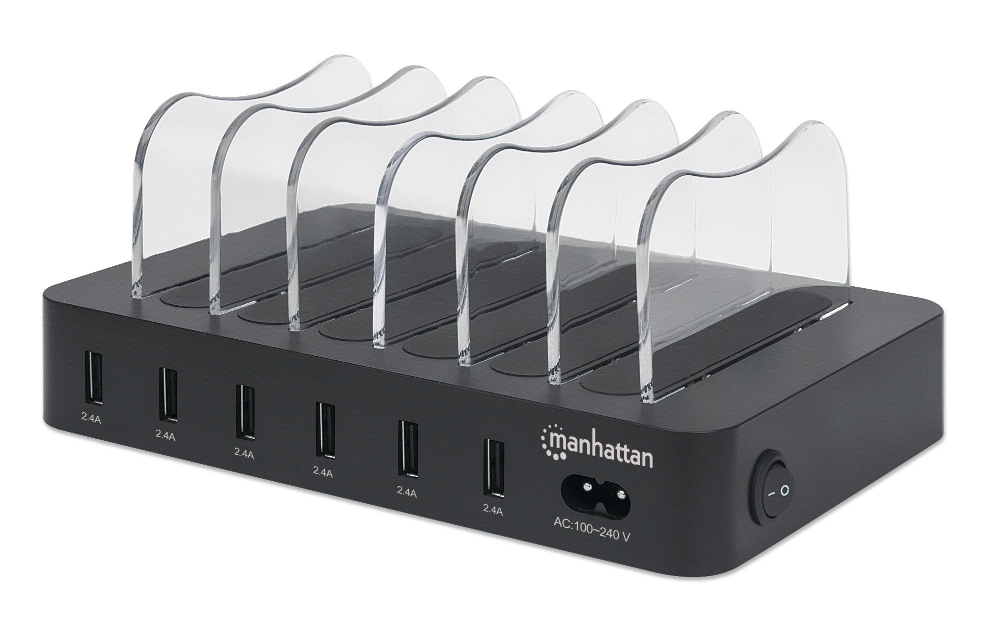 Docking Station Stazione di ricarica 6 porte USB MANHATTAN - immagine 5