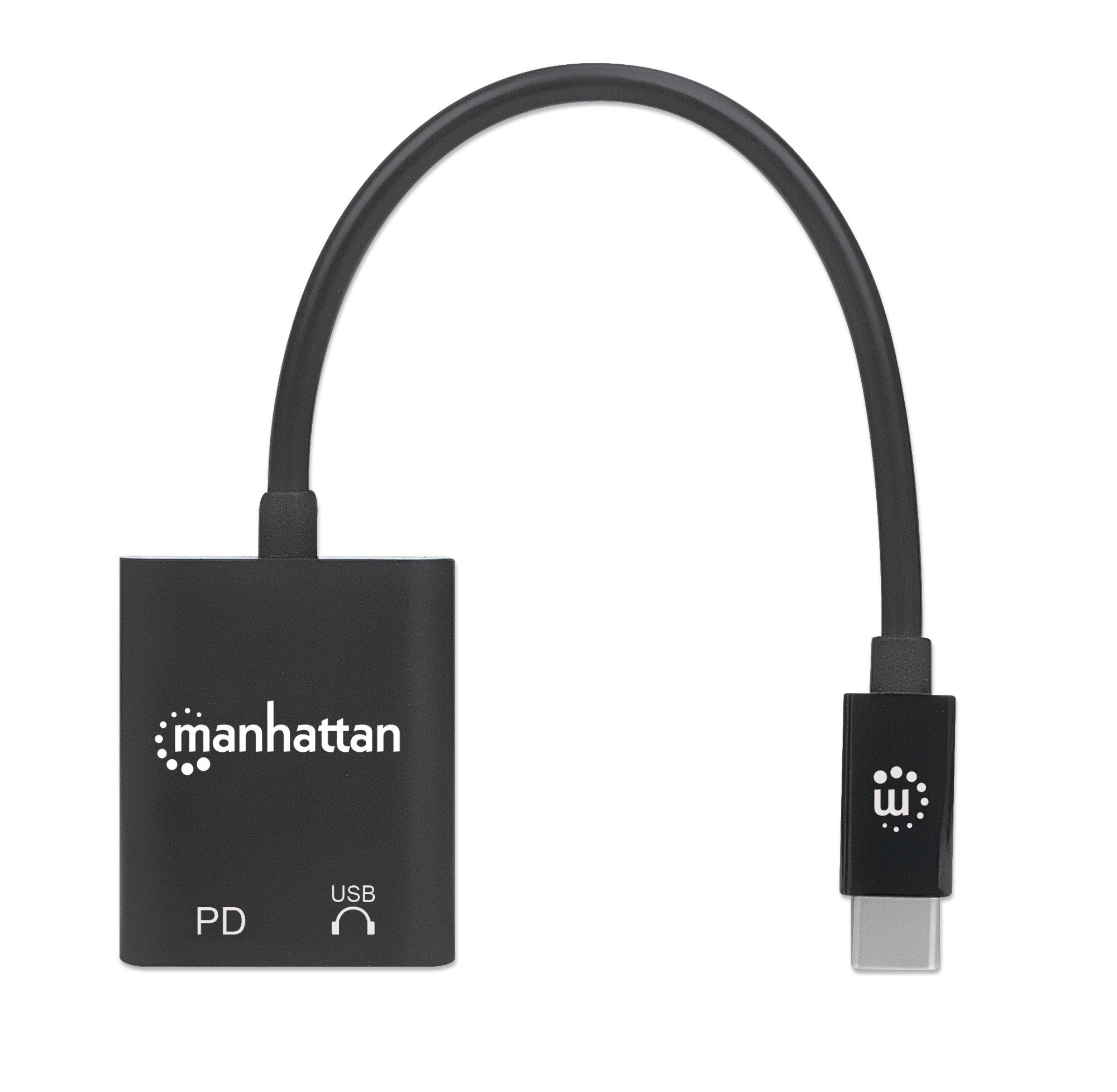 Adattatore Audio USB-C™ Maschio 2x USB-C™ Femmina MANHATTAN - immagine 4