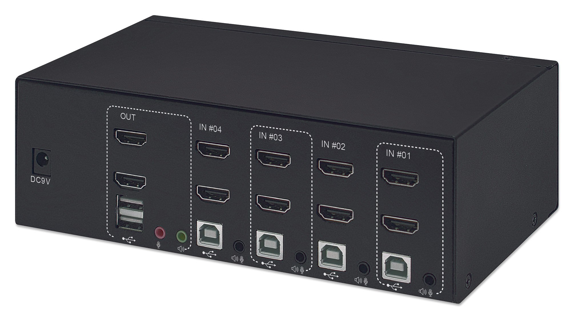 Switch KVM HDMI 4 porte Doppio monitor MANHATTAN - immagine 5