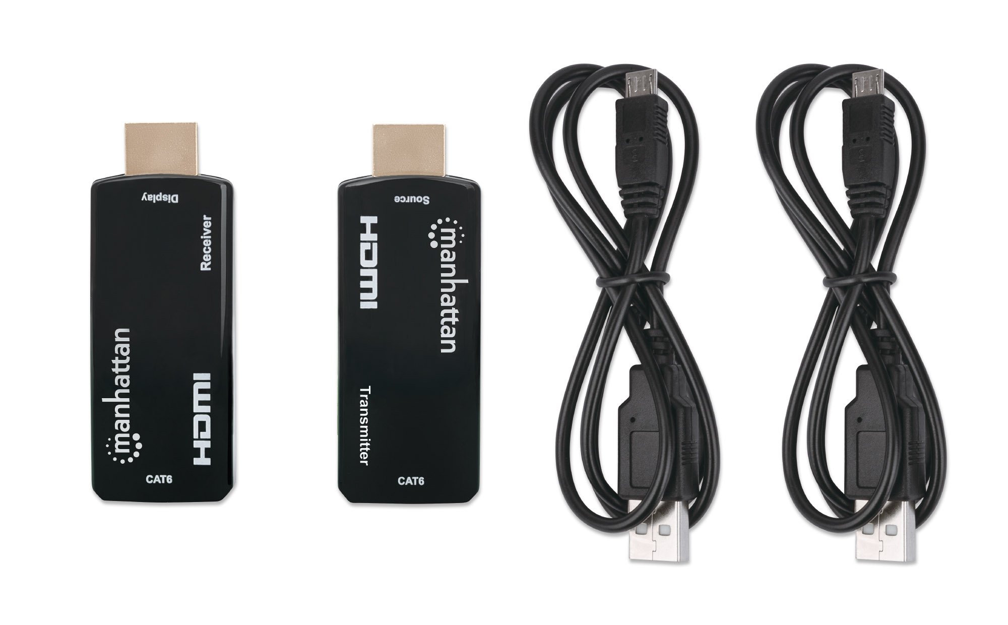 Extender HDMI Over Ethernet 1080p Compatto Nero MANHATTAN - immagine 5
