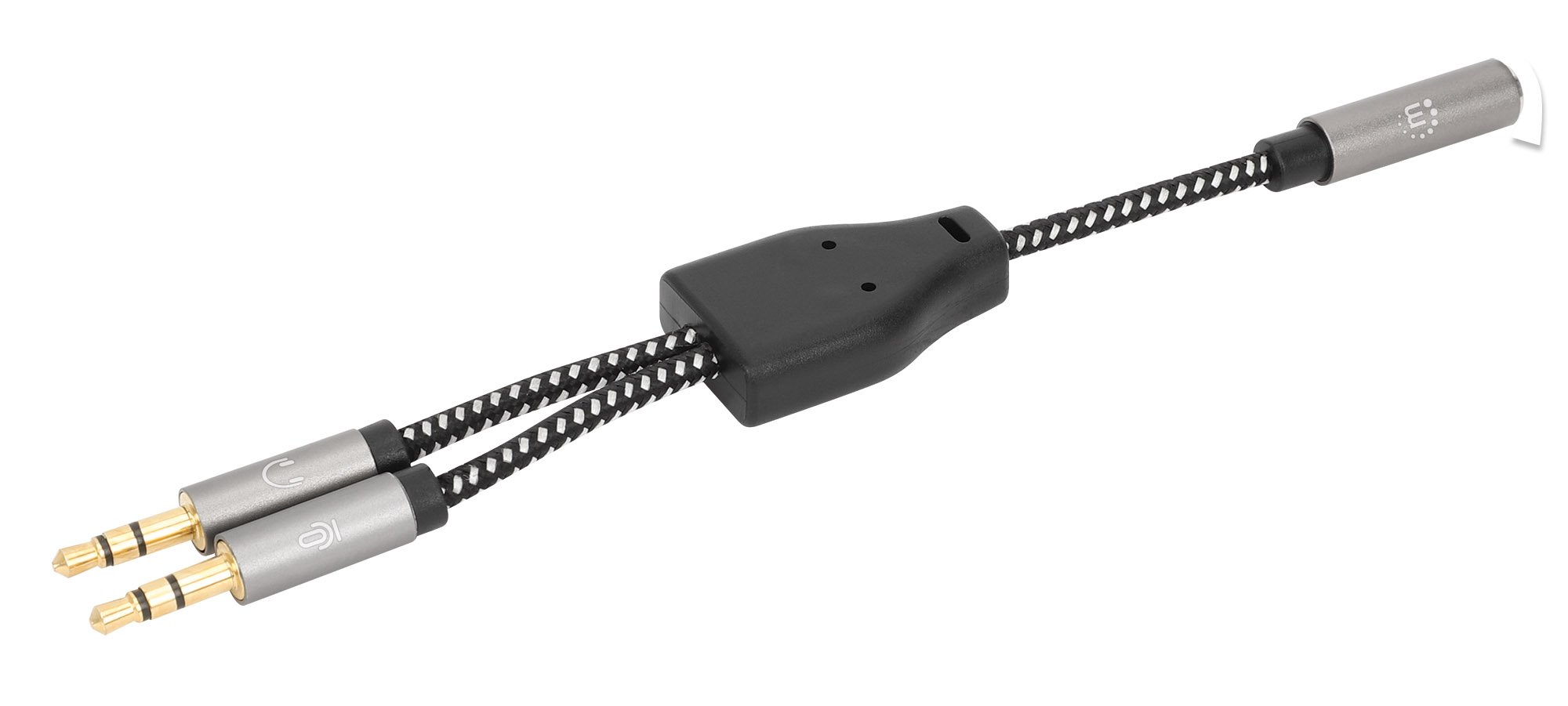 Cavo Adattatore per Cuffie con Splitter Audio Stereo AUX MANHATTAN - immagine 4