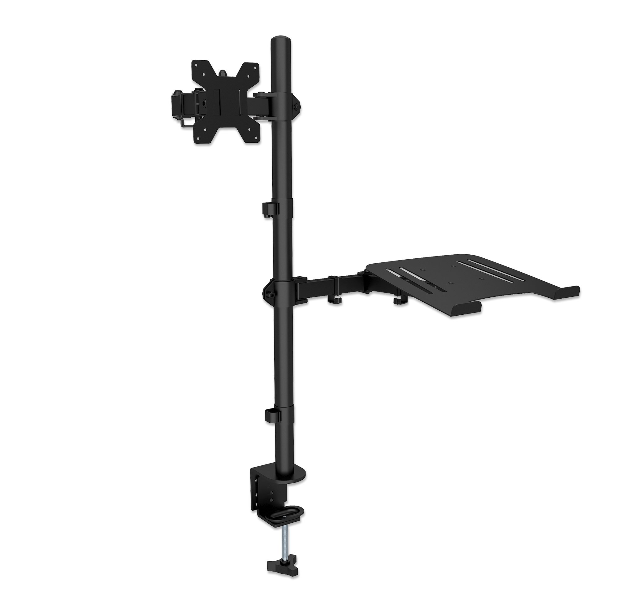 Supporto da Scrivania Braccio per Monitor 13-32'' e Mensola per Laptop MANHATTAN - immagine 5